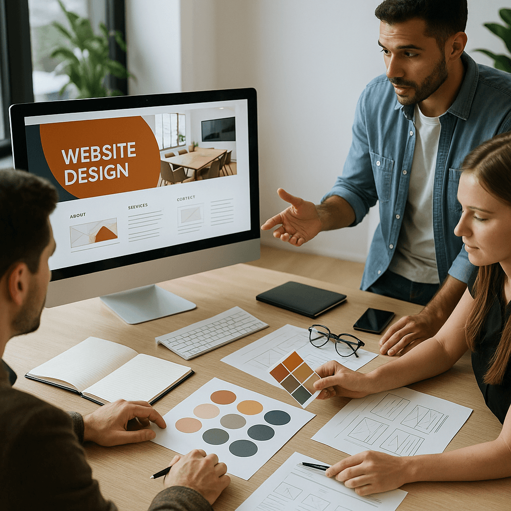 Web design interface example